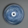 Blue and white porcelain vase by Fujii Shumei