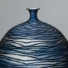 Blue and white porcelain vase by Fujii Shumei