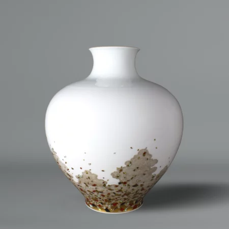 White porcelain vase by Okugawa Chuemon