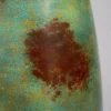 Green and dark orange patinated copper vase from Takaoka city