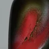 Sadamatsu Zenji, tall ceramic vase in black and red cinnabar enamel (detail)